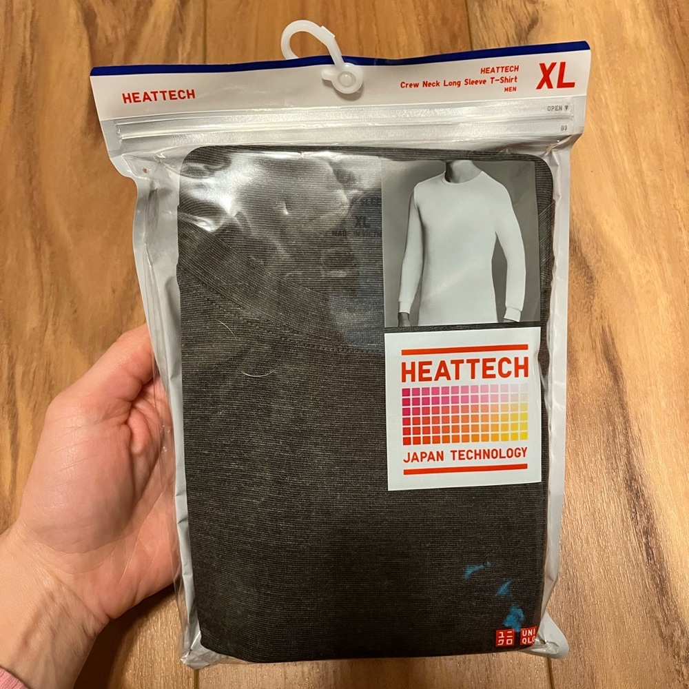 Uniqlo HEATTECH Dark Gray Long Sleeve Top XL